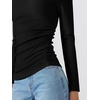 image:imageANRABESS Women Long Sleeve Mock Neck Shirts Fall Ruched Fitted Thermal TopsBlack