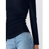 image:imageANRABESS Women Long Sleeve Mock Neck Shirts Fall Ruched Fitted Thermal TopsNavy Blue
