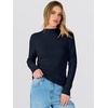 image:imageANRABESS Women Long Sleeve Mock Neck Shirts Fall Ruched Fitted Thermal TopsNavy Blue
