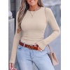 image:imageANRABESS Women Long Sleeve Shirts Ribbed Fitted TopsBeige