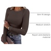 image:imageANRABESS Women Long Sleeve Shirts Ribbed Fitted TopsBrown
