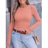 image:imageANRABESS Women Long Sleeve Shirts Ribbed Fitted TopsCoral