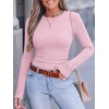 image:imageANRABESS Women Long Sleeve Shirts Ribbed Fitted TopsPink