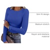 image:imageANRABESS Women Long Sleeve Shirts Ribbed Fitted TopsRoyal Blue