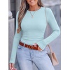 image:imageANRABESS Women Long Sleeve Shirts Ribbed Fitted TopsSky