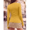 image:imageANRABESS Women Long Sleeve Shirts Ribbed Fitted TopsYellow