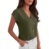image:imageANRABESS Women Tops Business Casual Cap Sleeve Dressy Blouse V Neck ShirtsArmy Green