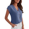 image:imageANRABESS Women Tops Business Casual Cap Sleeve Dressy Blouse V Neck ShirtsDark Blue