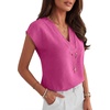 image:imageANRABESS Women Tops Business Casual Cap Sleeve Dressy Blouse V Neck ShirtsHot Pink