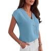 image:imageANRABESS Women Tops Business Casual Cap Sleeve Dressy Blouse V Neck ShirtsLight Blue