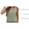 image:imageANRABESS Women Tops Business Casual Cap Sleeve Dressy Blouse V Neck ShirtsLight Green