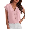 image:imageANRABESS Women Tops Business Casual Cap Sleeve Dressy Blouse V Neck ShirtsLight Pink