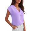 image:imageANRABESS Women Tops Business Casual Cap Sleeve Dressy Blouse V Neck ShirtsLight Purple