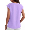 image:imageANRABESS Women Tops Business Casual Cap Sleeve Dressy Blouse V Neck ShirtsLight Purple