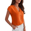 image:imageANRABESS Women Tops Business Casual Cap Sleeve Dressy Blouse V Neck ShirtsOrange