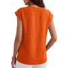 image:imageANRABESS Women Tops Business Casual Cap Sleeve Dressy Blouse V Neck ShirtsOrange