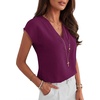 image:imageANRABESS Women Tops Business Casual Cap Sleeve Dressy Blouse V Neck ShirtsPurple
