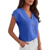 image:imageANRABESS Women Tops Business Casual Cap Sleeve Dressy Blouse V Neck ShirtsRoyal Blue