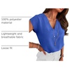 image:imageANRABESS Women Tops Business Casual Cap Sleeve Dressy Blouse V Neck ShirtsRoyal Blue