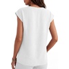 image:imageANRABESS Women Tops Business Casual Cap Sleeve Dressy Blouse V Neck ShirtsWhite