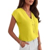 image:imageANRABESS Women Tops Business Casual Cap Sleeve Dressy Blouse V Neck ShirtsYellow