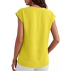 image:imageANRABESS Women Tops Business Casual Cap Sleeve Dressy Blouse V Neck ShirtsYellow