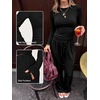 image:imageANRABESS Womens 2 Piece Lounge Sets 2026 Fall Trendy OutfitsBlack