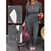 image:imageANRABESS Womens 2 Piece Lounge Sets 2026 Fall Trendy OutfitsDeep Grey