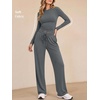 image:imageANRABESS Womens 2 Piece Lounge Sets 2026 Fall Trendy OutfitsDeep Grey