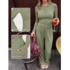 image:imageANRABESS Womens 2 Piece Lounge Sets 2026 Fall Trendy OutfitsLight Green