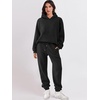 image:imageANRABESS Womens 2 Piece Lounge Sweat Sets Fall Fashion Matching SweatsuitsBlack