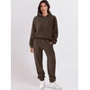 image:imageANRABESS Womens 2 Piece Lounge Sweat Sets Fall Fashion Matching SweatsuitsBrown