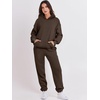 image:imageANRABESS Womens 2 Piece Lounge Sweat Sets Fall Fashion Matching SweatsuitsBrown