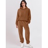 image:imageANRABESS Womens 2 Piece Lounge Sweat Sets Fall Fashion Matching SweatsuitsBurnt Orange Brown