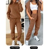 image:imageANRABESS Womens 2 Piece Lounge Sweat Sets Fall Fashion Matching SweatsuitsBurnt Orange Brown