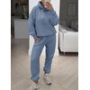 image:imageANRABESS Womens 2 Piece Lounge Sweat Sets Fall Fashion Matching SweatsuitsGrey Blue