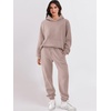 image:imageANRABESS Womens 2 Piece Lounge Sweat Sets Fall Fashion Matching SweatsuitsLight Khaki