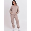 image:imageANRABESS Womens 2 Piece Lounge Sweat Sets Fall Fashion Matching SweatsuitsLight Khaki