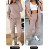 image:imageANRABESS Womens 2 Piece Lounge Sweat Sets Fall Fashion Matching SweatsuitsLight Khaki
