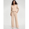 image:imageANRABESS Womens 2 Piece Outfits V Neck Sweatsuit Lounge SetsAlmond