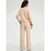 image:imageANRABESS Womens 2 Piece Outfits V Neck Sweatsuit Lounge SetsAlmond