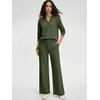 image:imageANRABESS Womens 2 Piece Outfits V Neck Sweatsuit Lounge SetsArmy Green