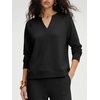 image:imageANRABESS Womens 2 Piece Outfits V Neck Sweatsuit Lounge SetsBlack