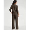 image:imageANRABESS Womens 2 Piece Outfits V Neck Sweatsuit Lounge SetsDark Brown