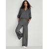 image:imageANRABESS Womens 2 Piece Outfits V Neck Sweatsuit Lounge SetsDark Grey