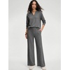 image:imageANRABESS Womens 2 Piece Outfits V Neck Sweatsuit Lounge SetsDark Grey