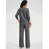 image:imageANRABESS Womens 2 Piece Outfits V Neck Sweatsuit Lounge SetsDark Grey