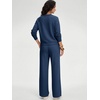 image:imageANRABESS Womens 2 Piece Outfits V Neck Sweatsuit Lounge SetsNavy Blue