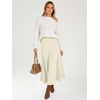 image:imageANRABESS Womens A Line High Waist Fall Midi SkirtBeige