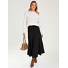image:imageANRABESS Womens A Line High Waist Fall Midi SkirtBlack
